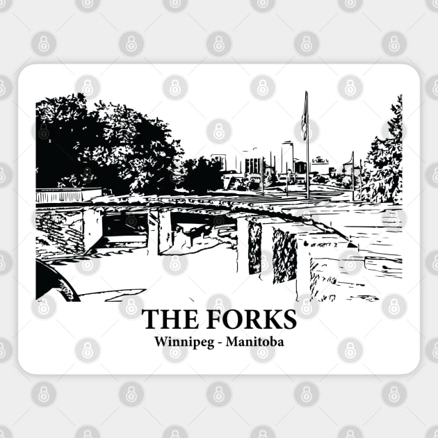 The Forks - Winnipeg MB Magnet by Lakeric